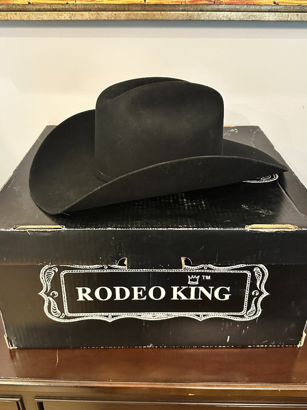 Rodeo King Beaver Open Crown Rust Western Hat 7 1/4 w/ Box
